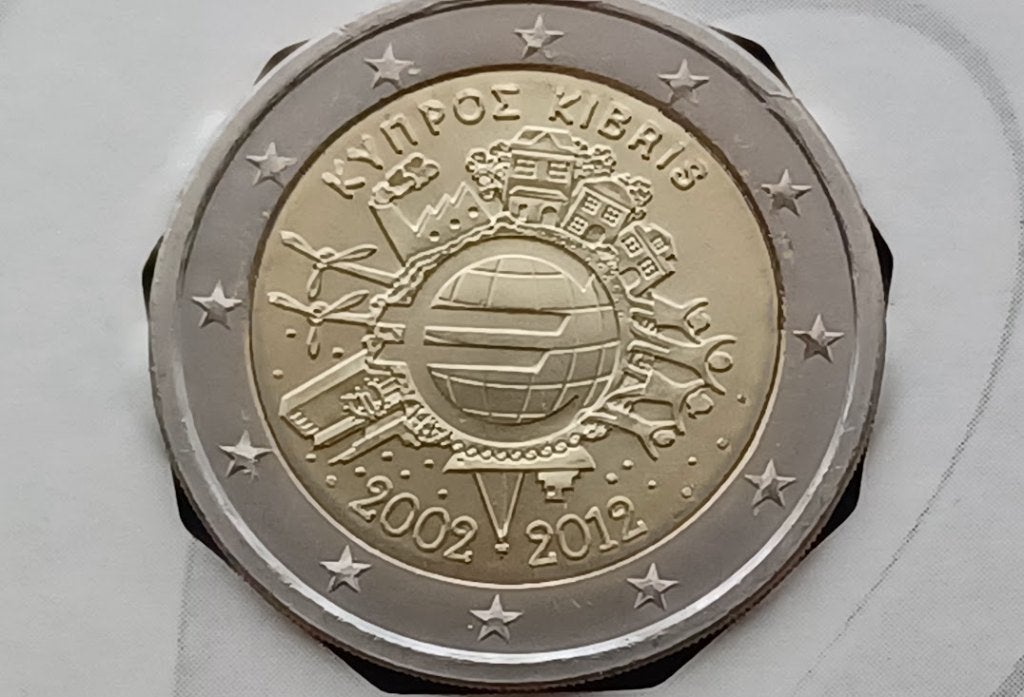 Cyprus 2 Euro "10 jaar Euro" - 2012 (AMK), Postzegels en Munten, Munten | Europa | Euromunten, Verzenden, Cyprus, 2 euro, Setje