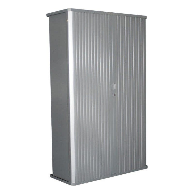 Gispen Octa Roldeurkast Zilvergrijs 195 x 120 x 50, Gebruikt, 100 tot 150 cm, Ophalen of Verzenden, Metaal