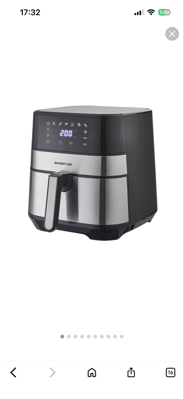 Inventum Airfryer, Ophalen of Verzenden, Nieuw, Airfryer XXL, 1500 gram of meer