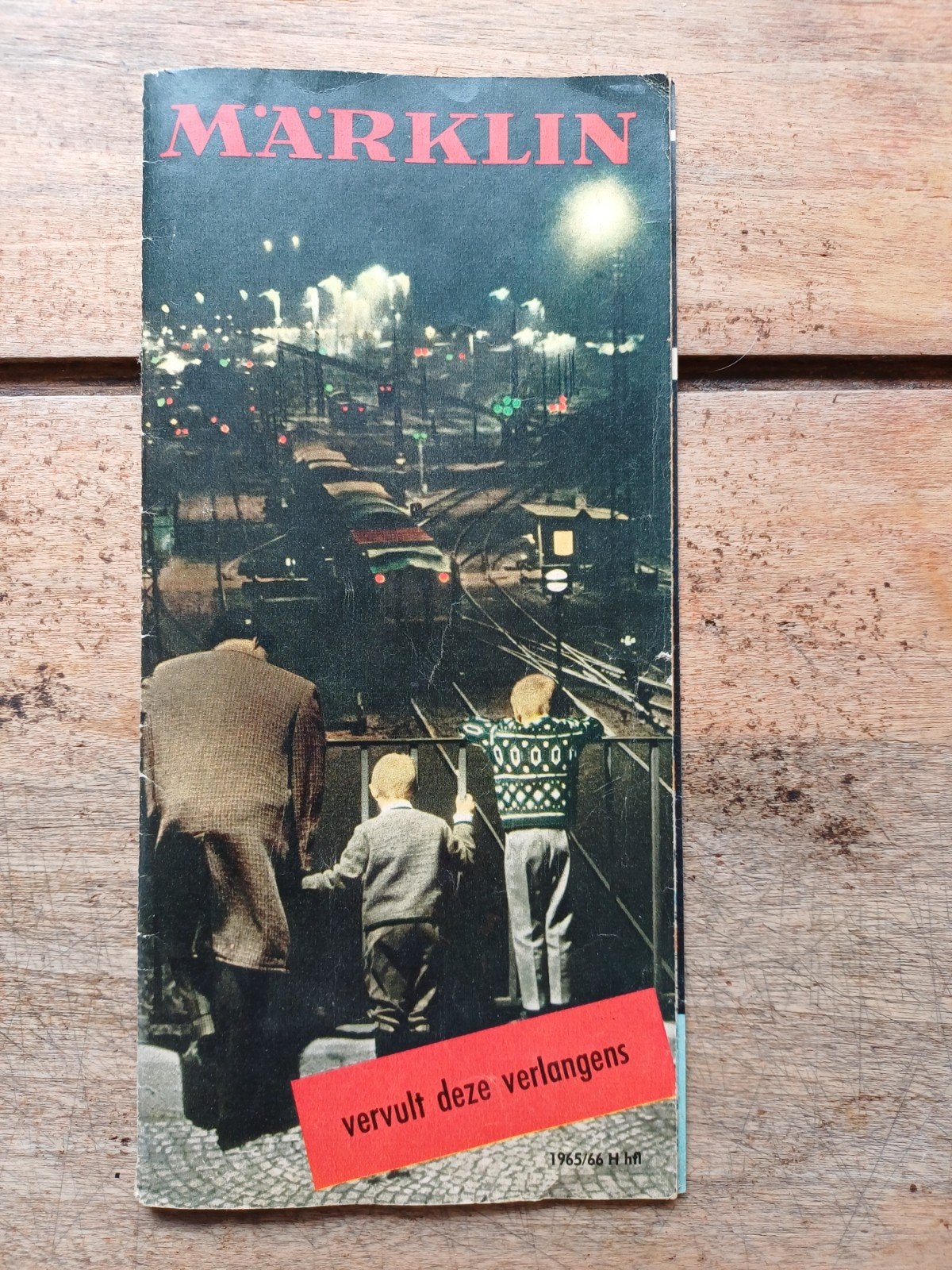 Marklin uitvouwfolder 1965/66 met prijzen in guldens., Ophalen of Verzenden, Wisselstroom, Märklin