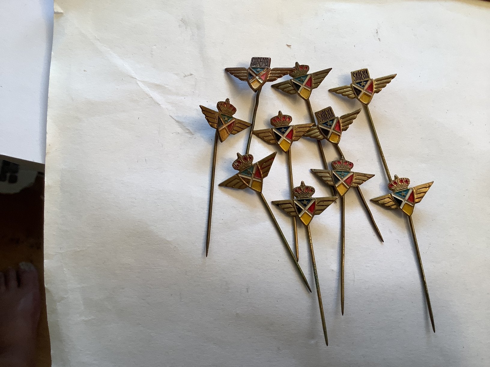 10 speldjes Sabena, Ophalen of Verzenden, Gebruikt, Patch, Badge of Embleem