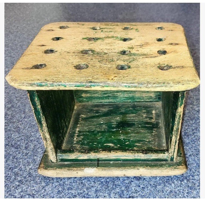 VOETEN STOOF Antieke Houten Stoof 19E EEUWSE retro Meubels, Antiek en Kunst, Ophalen of Verzenden