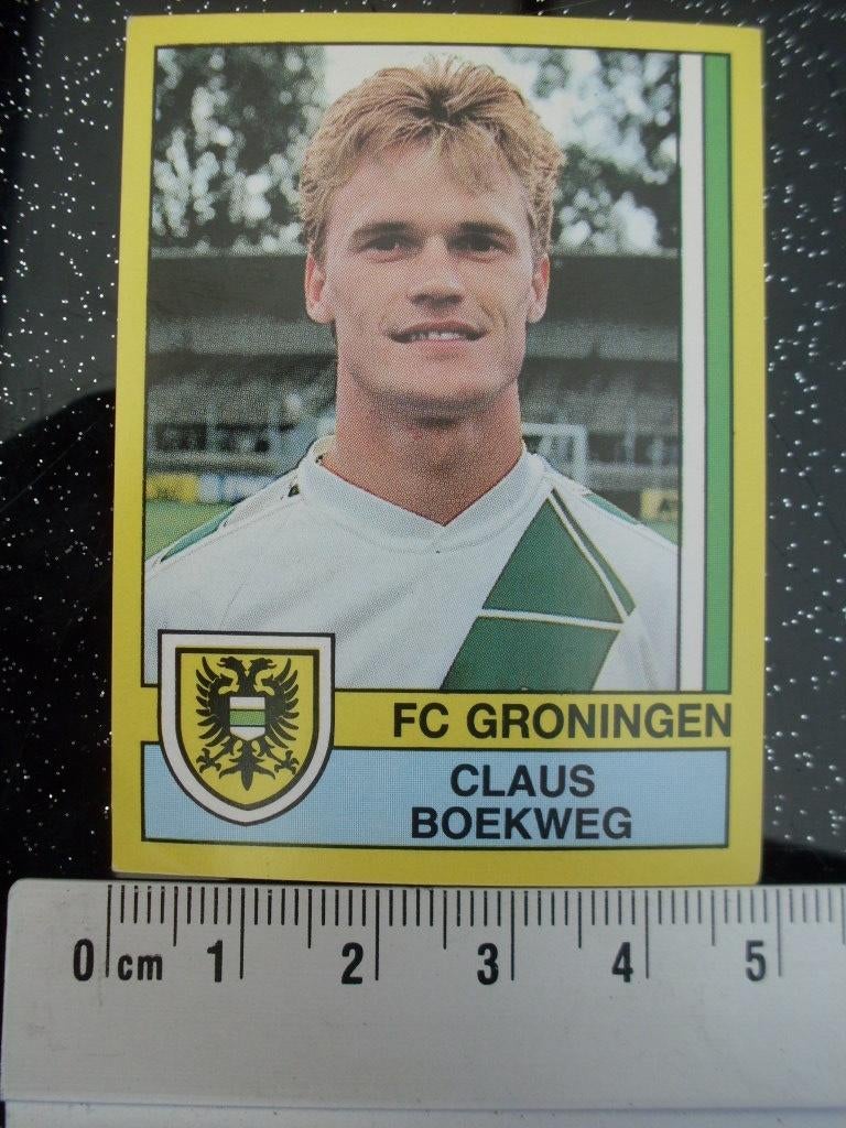 panini sticker voetbal 90 fc groningen Claus Boekweg nr 86, Verzenden, Zo goed als nieuw, Overige binnenlandse clubs, Poster, Plaatje of Sticker