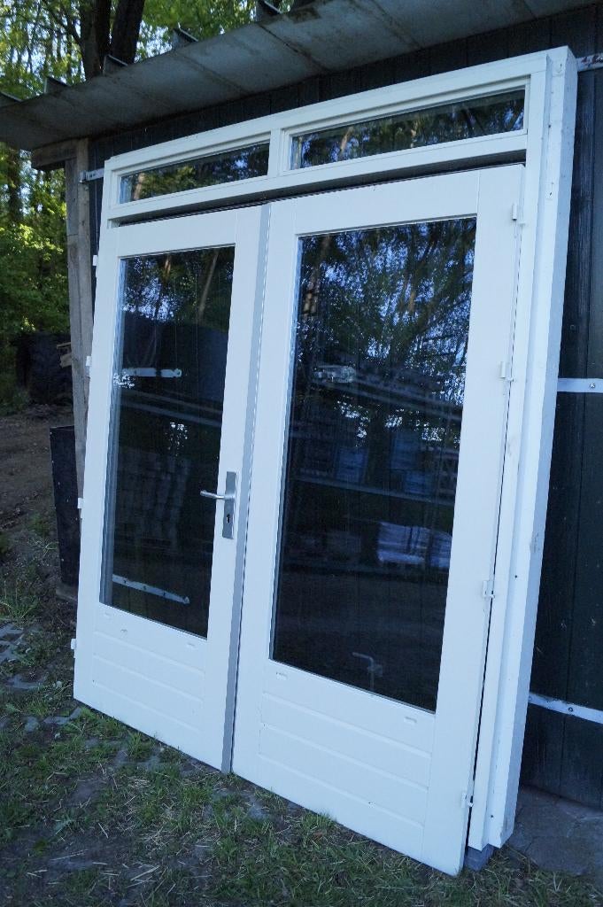 Hardhouten Openslaande Meranti Tuindeuren, Ophalen, Gebruikt, Deurkozijn, 150 tot 225 cm