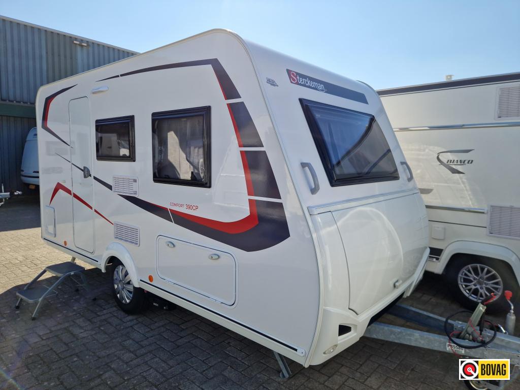 Sterckeman Easy Comfort 390 CP Mover/Voortent, Caravans en Kamperen, Caravans, Sterckeman, Treinzit, Dwarsbed, Schokbreker