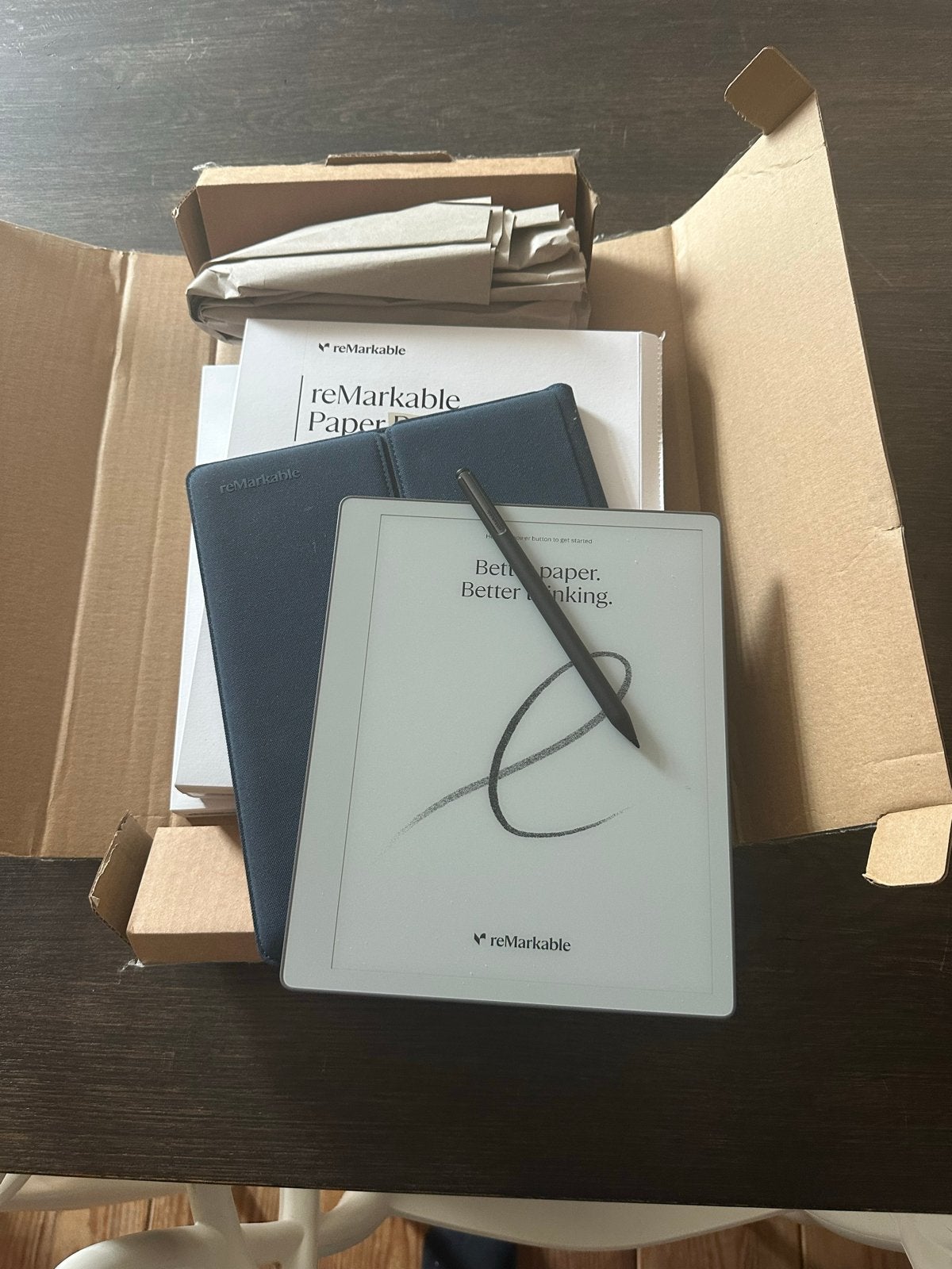 reMarkable Paper Tablet met Marker en Folio, Computers en Software, 8 GB, Touchscreen, Ophalen of Verzenden, Zo goed als nieuw