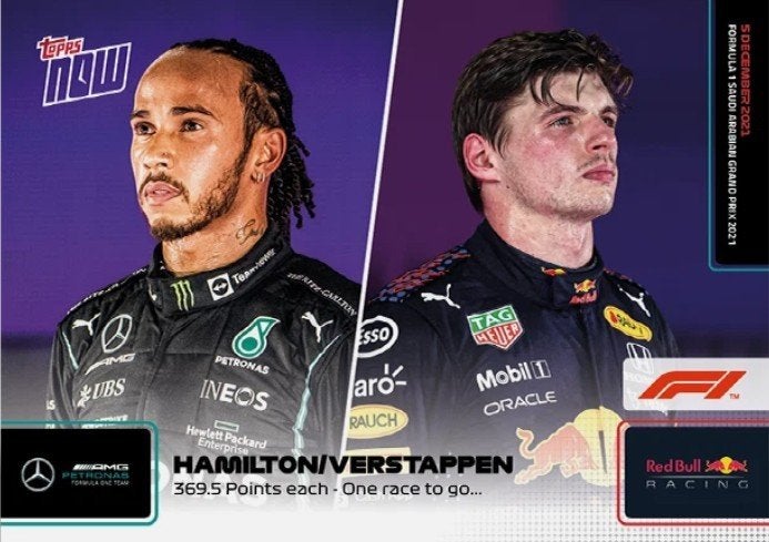 Topps Now F1 2021 #078 Hamilton/Verstappen, Verzenden, Nieuw, Plaatje