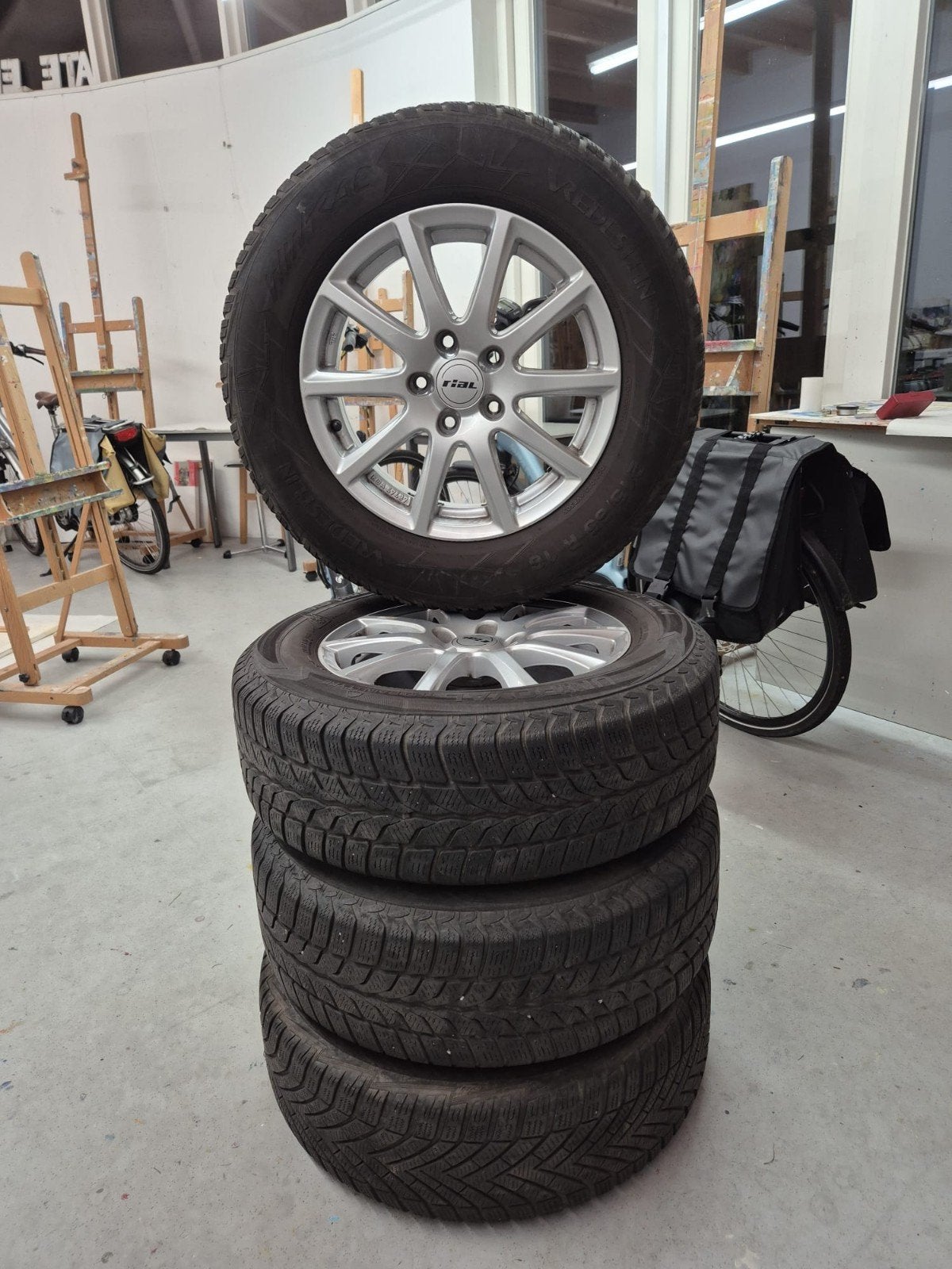 Winterbanden op LM velgen, Ophalen, 16 inch, Banden en Velgen, Winterbanden