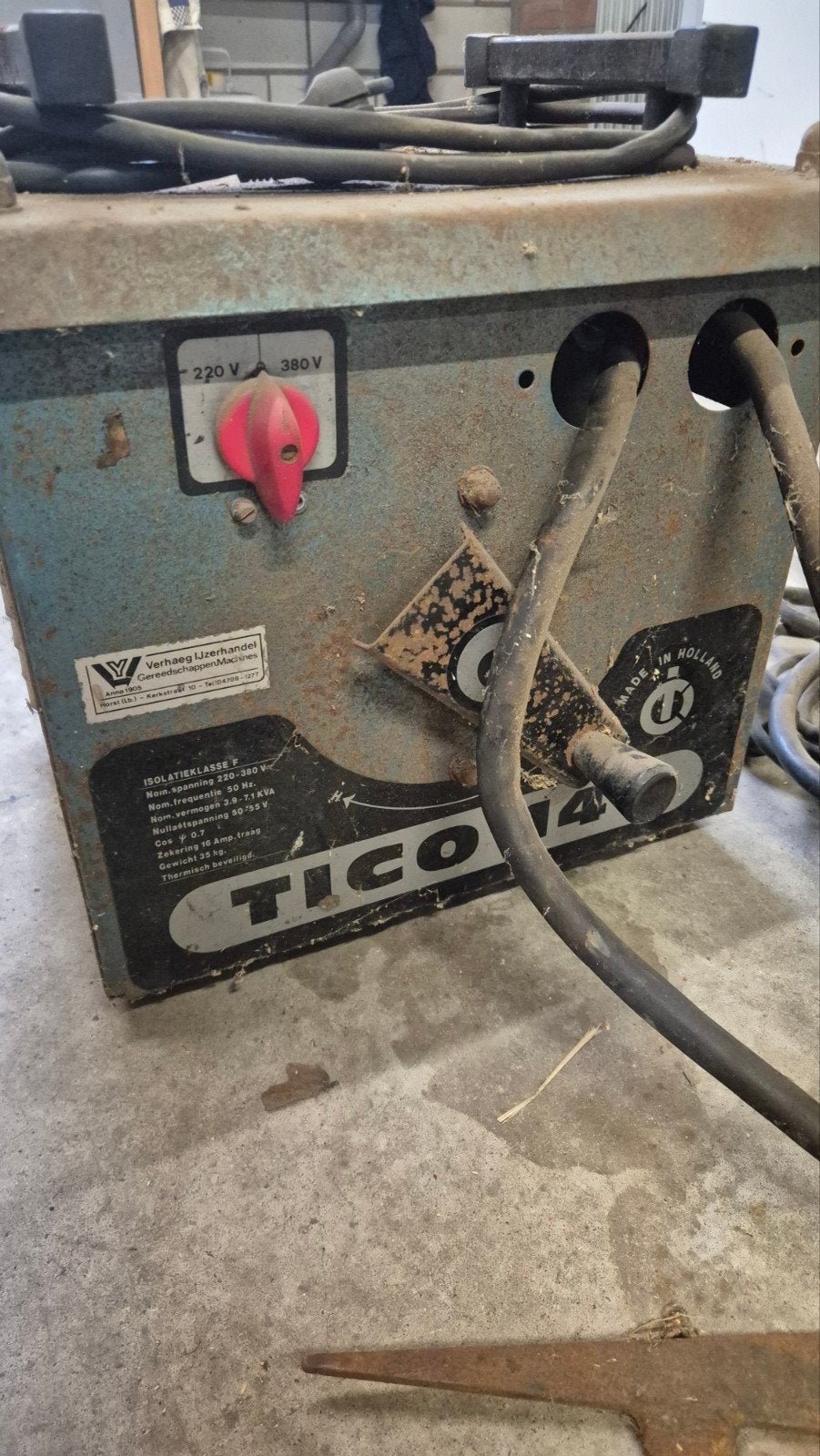 Tico 140 lasapparaat - 220/380V - 35kg, Doe-het-zelf en Verbouw, Ophalen, Gebruikt, Minder dan 150 ampère, Overige typen