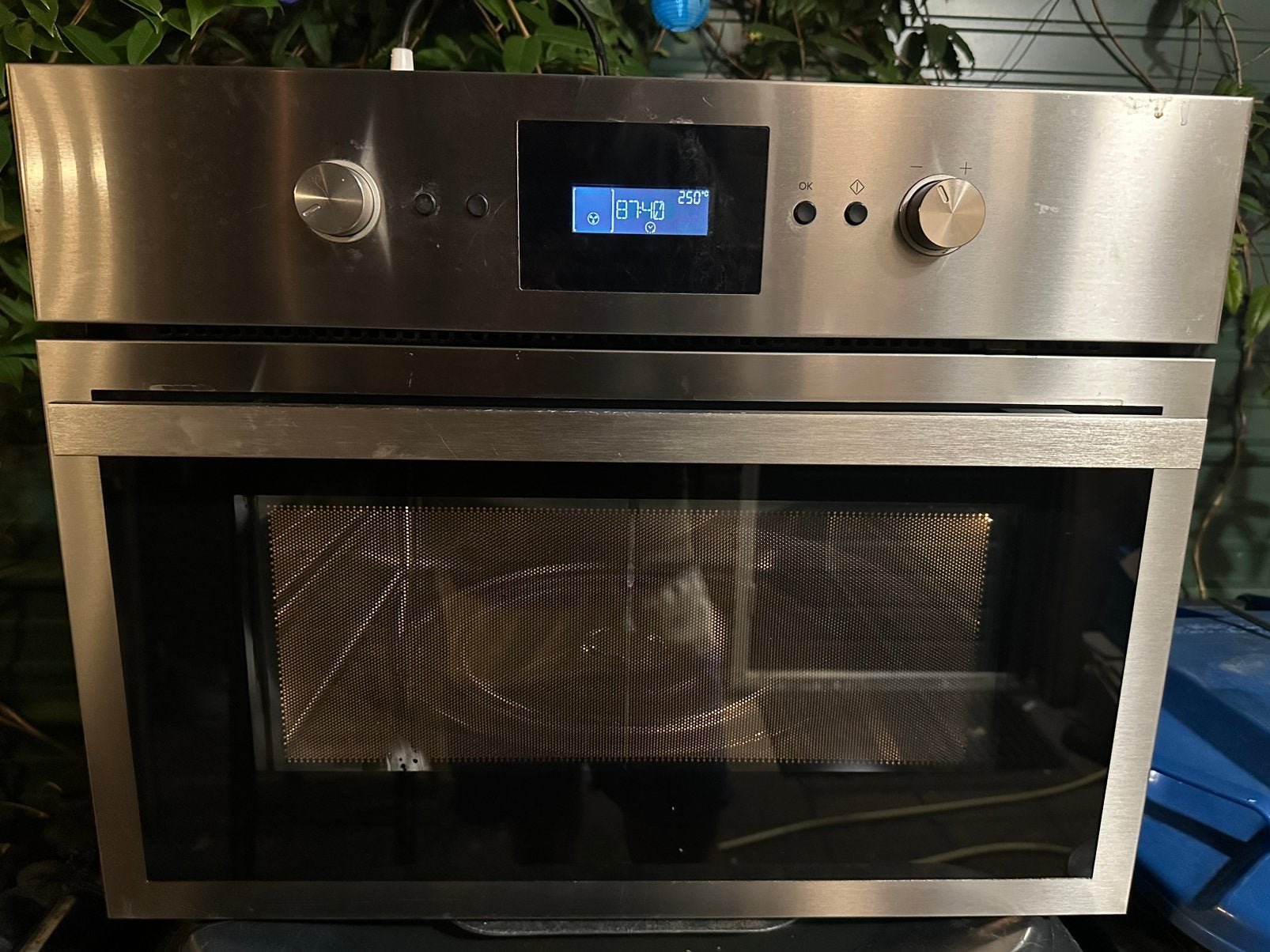 Whirlpool (Ikea RAFFINERAD) RVS combimagnetron inbouw 45cm, Ophalen, Combimagnetron, Crisp, Gebruikt