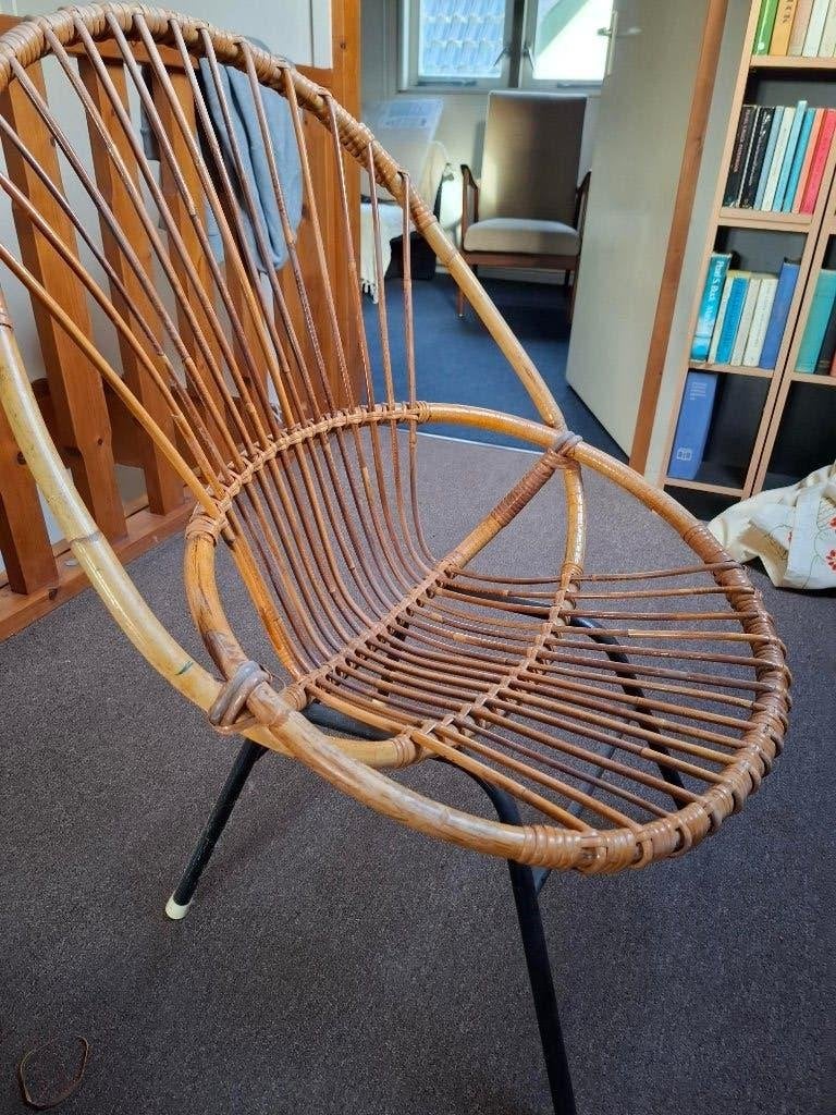 vintage rotan stoel met kussen, Ophalen