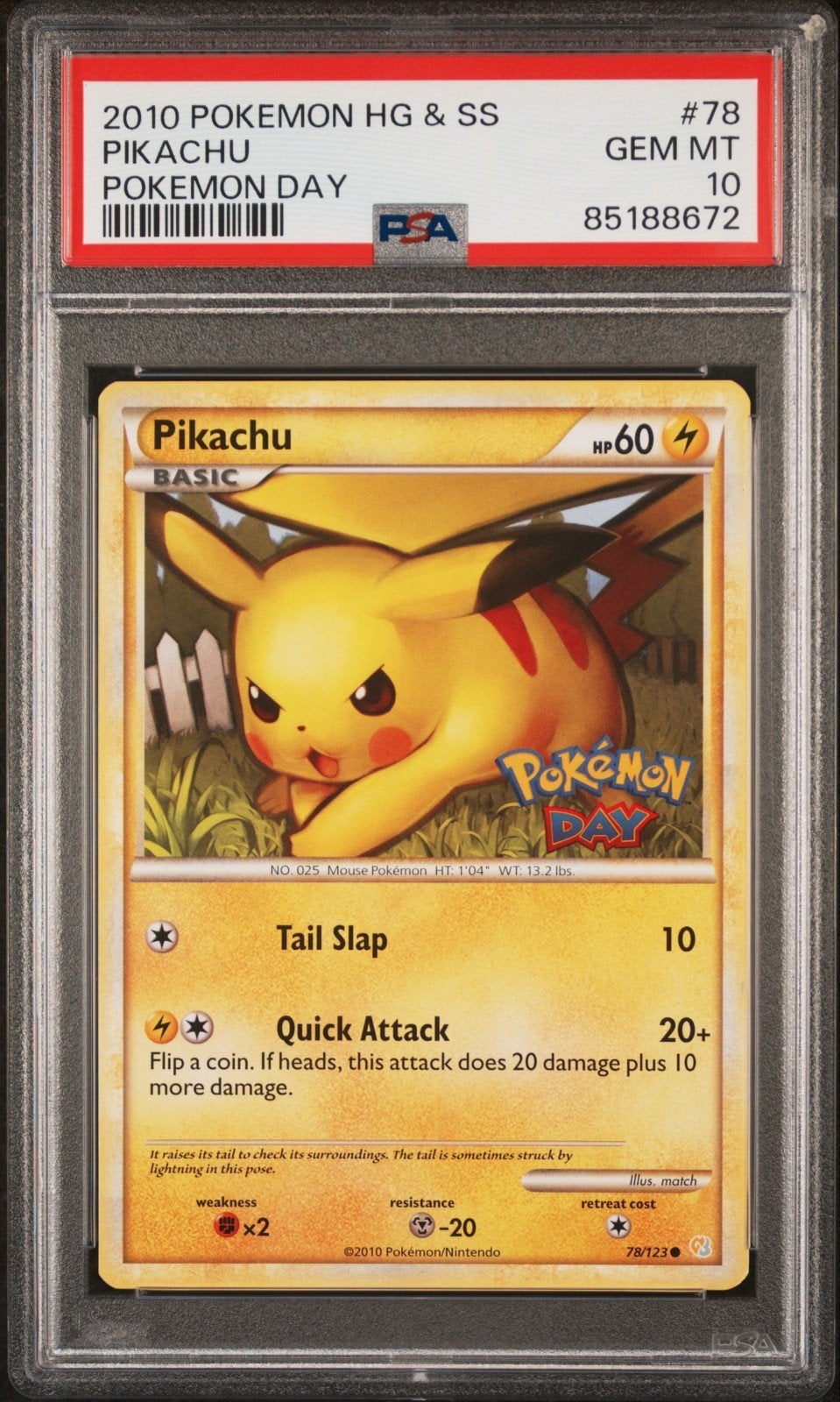 pop 19 Pikachu pokemon day PSA 10, Hobby en Vrije tijd, Verzamelkaartspellen | Pokémon, Ophalen of Verzenden, Nieuw