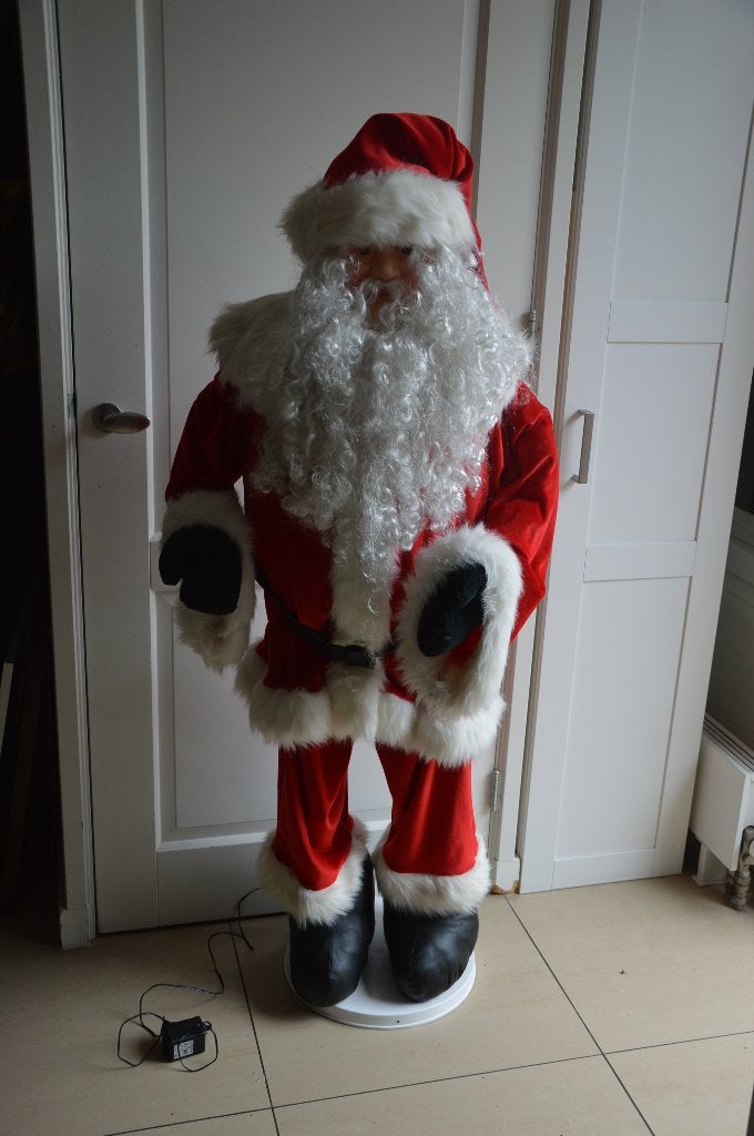 Zeer grote vintage Dansende kerstman van 1.60m, Ophalen of Verzenden, Gebruikt