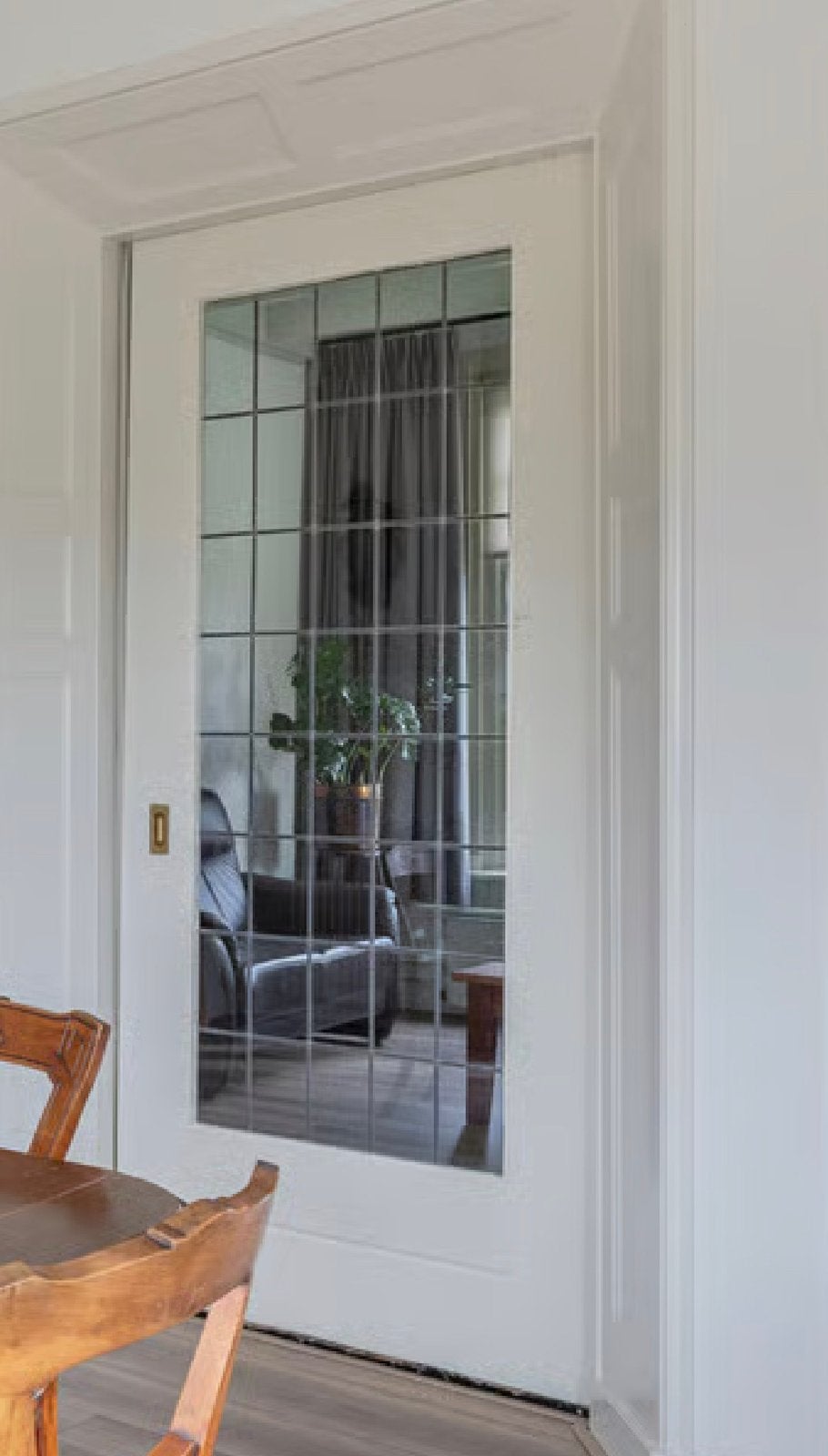 Ensuite deur met glas in lood, Doe-het-zelf en Verbouw, Deuren en Horren, Ophalen, Gebruikt, 80 tot 100 cm, Binnendeur