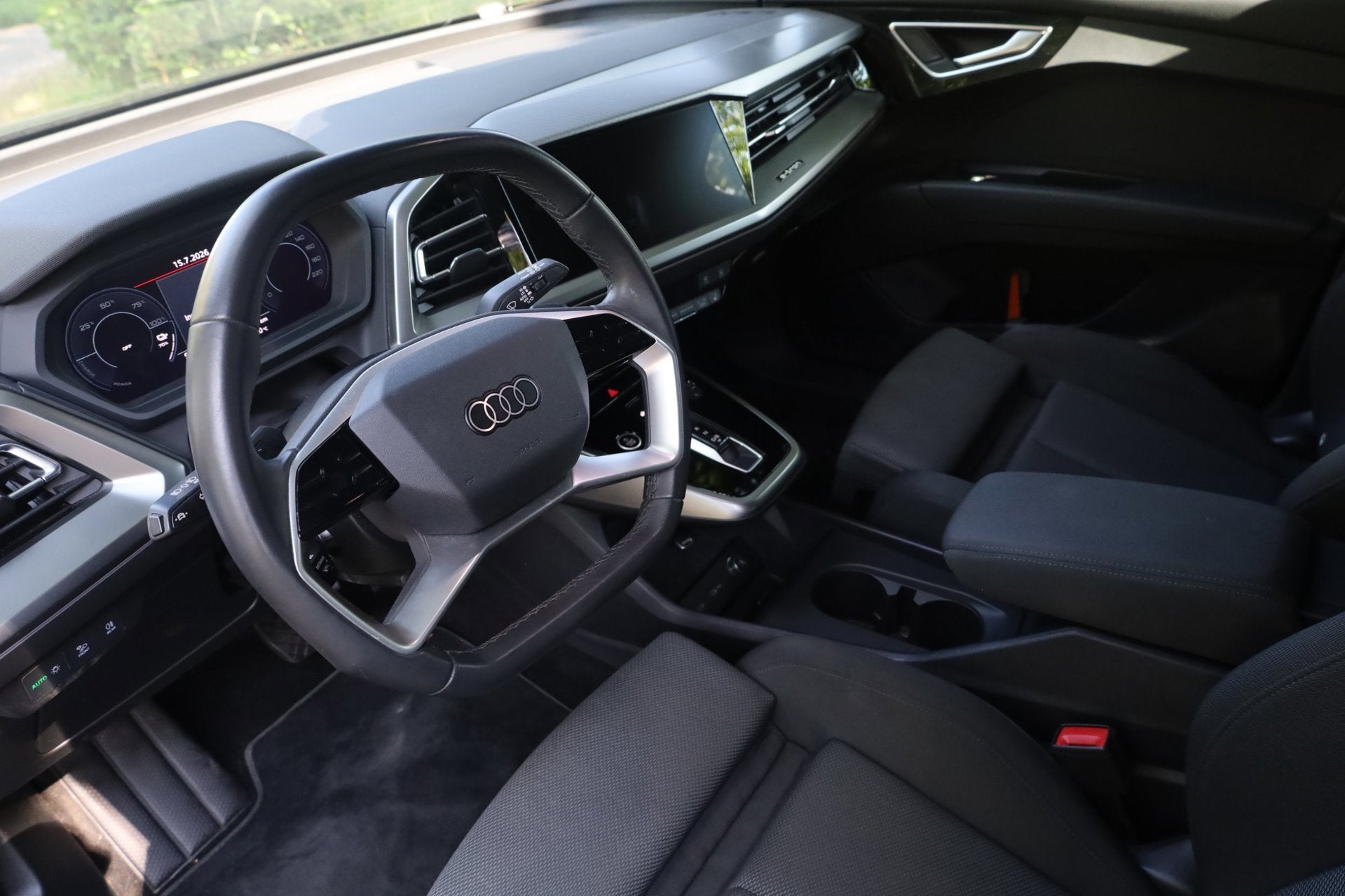 Audi Q4 e-tron 45 Advanced edition 82 kWh Aut. | 94% SOH | S, Auto's, Audi, Automaat, Gebruikt, Zwart, 82 kWh