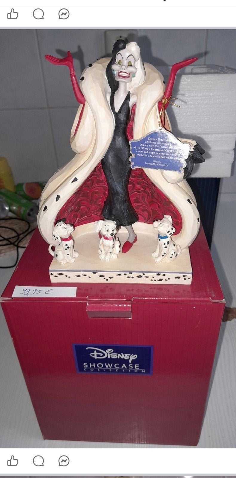 Disney Showcase Cruella De Vil Beeldje met Dalmatiërs, Ophalen