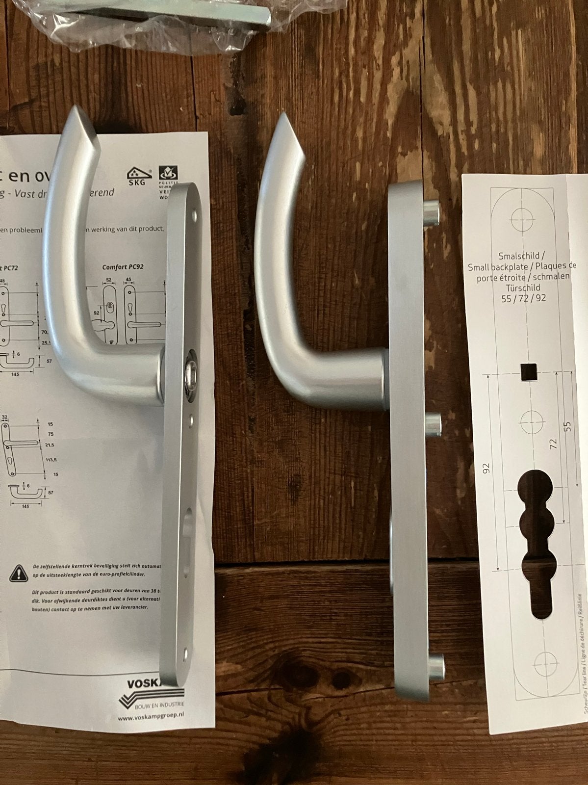 VOSLUX Veiligheidsbeslag PC72 - Nieuw, Verzenden, Nieuw, Rvs, Klink of Kruk