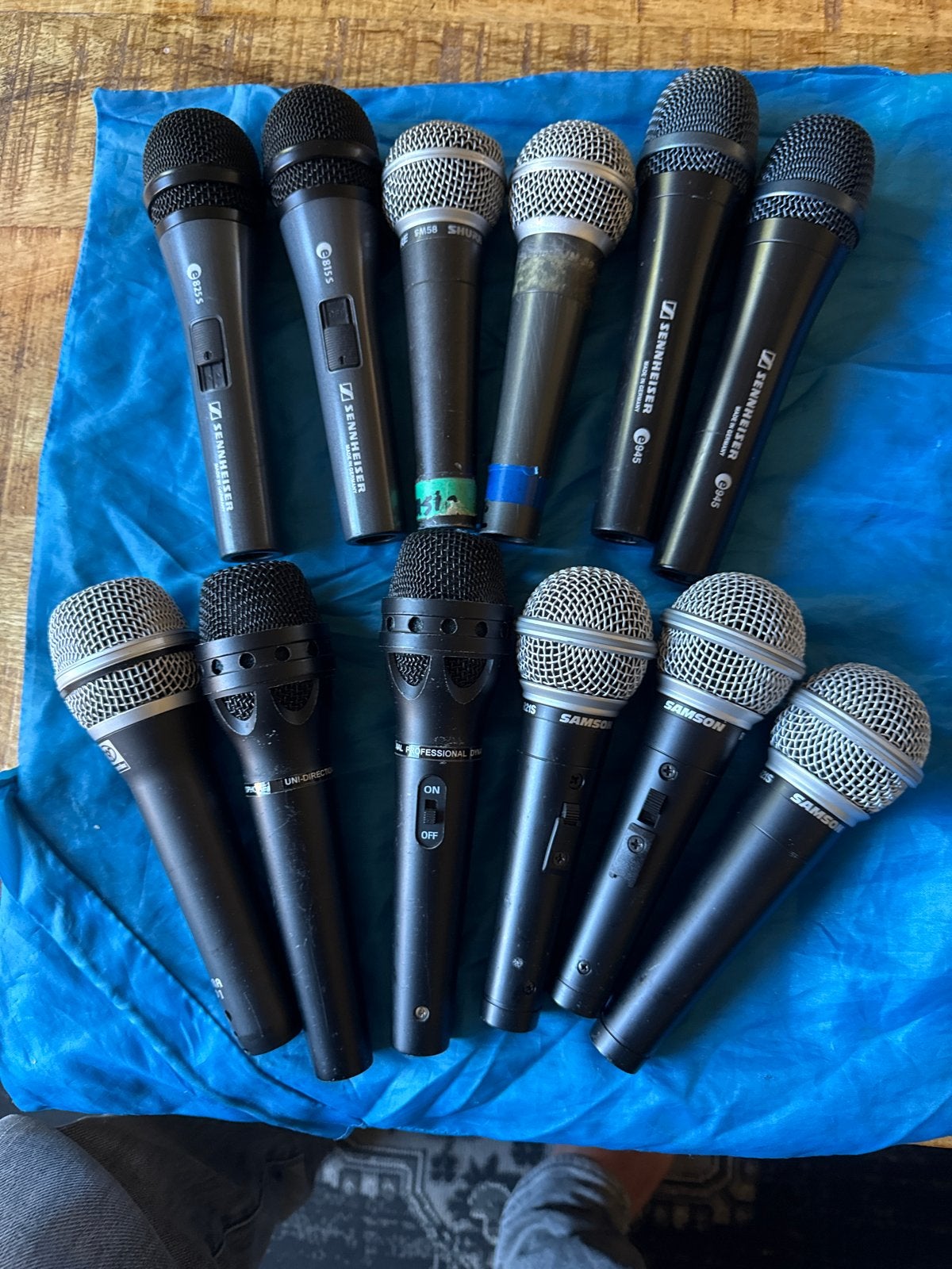 Diverse microfoons (Sennheiser, Shure, Samson), Muziek en Instrumenten, Ophalen of Verzenden, Gebruikt, Zangmicrofoon