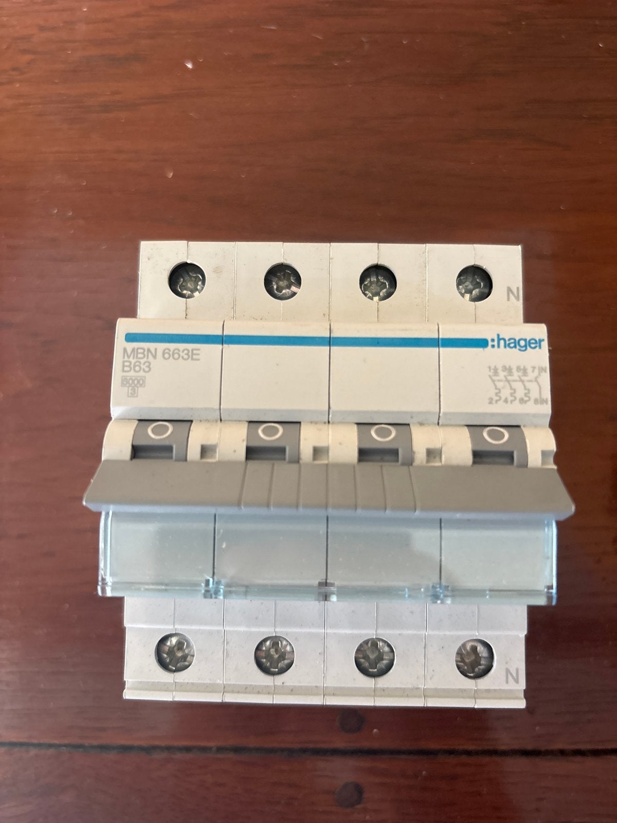 Hager MBN663E B63 Installatieautomaat, Ophalen of Verzenden, Gebruikt, Hager, Installatieautomaat