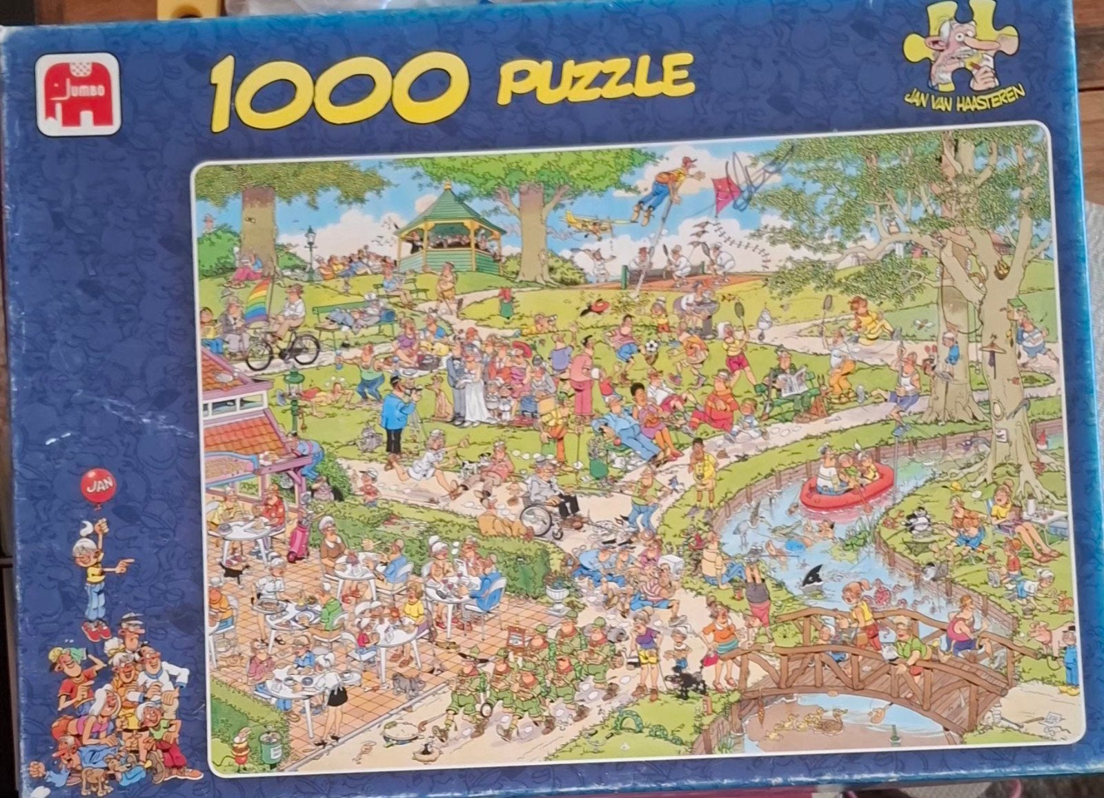 j.v.h puzzel 1000st het park, Ophalen of Verzenden, 500 t/m 1500 stukjes, Zo goed als nieuw