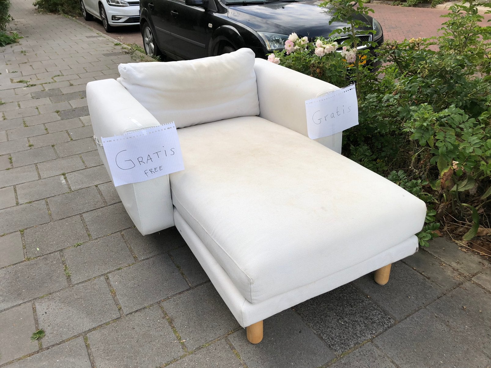 Gratis IKEA chaise longue, Ophalen, Gebruikt, Eenpersoons, Minder dan 150 cm