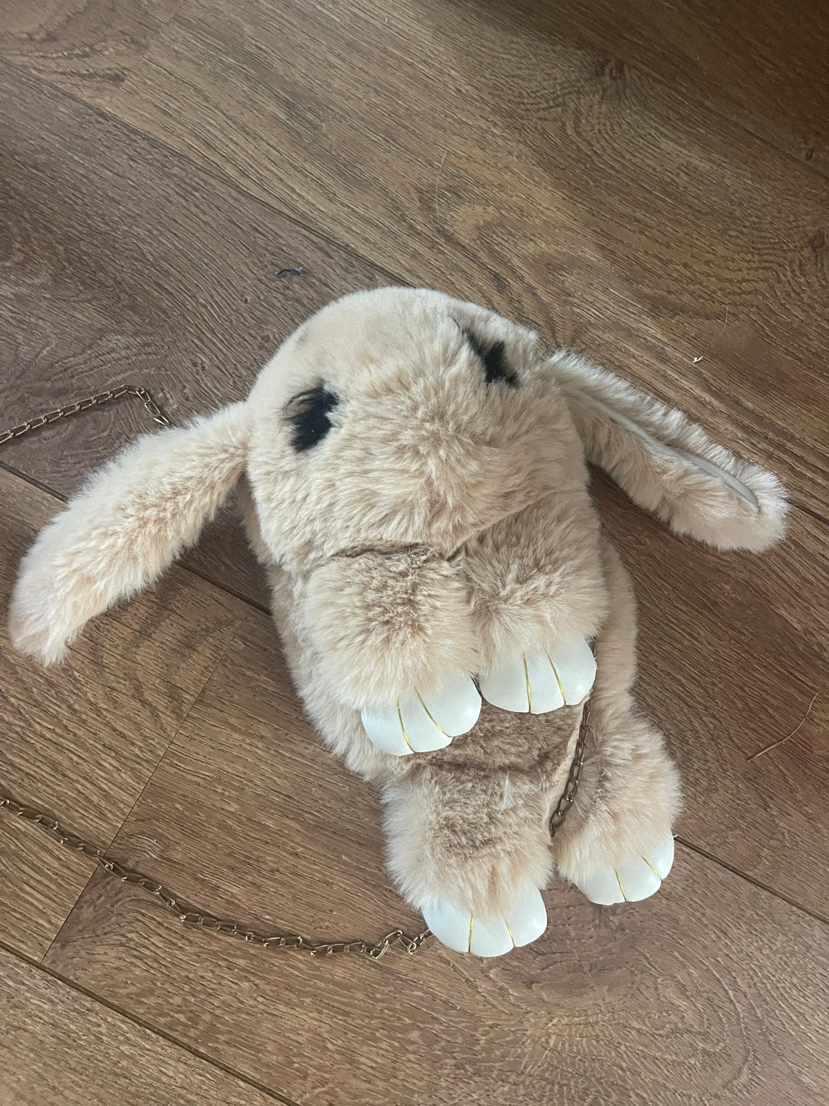Schattige konijnen rugtas met ketting - Pluche tas, Minder dan 30 cm, Nieuw, Minder dan 25 cm, Ophalen