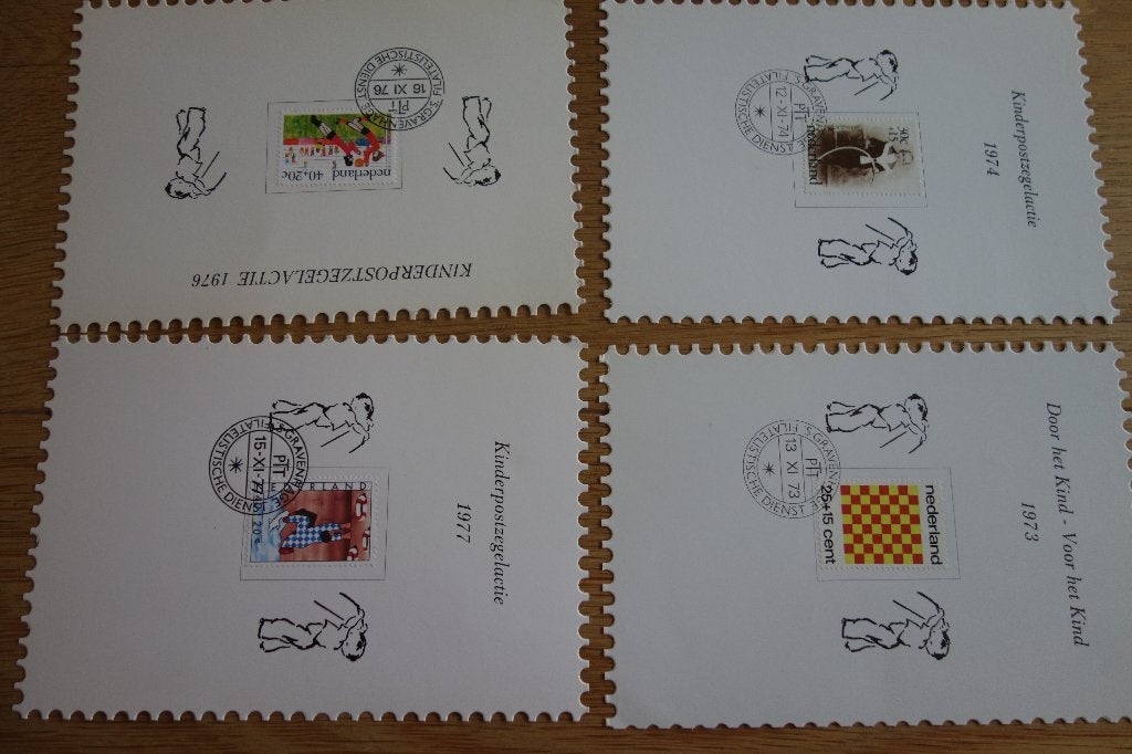 kinderbedankkaarten, Ophalen of Verzenden, Gestempeld