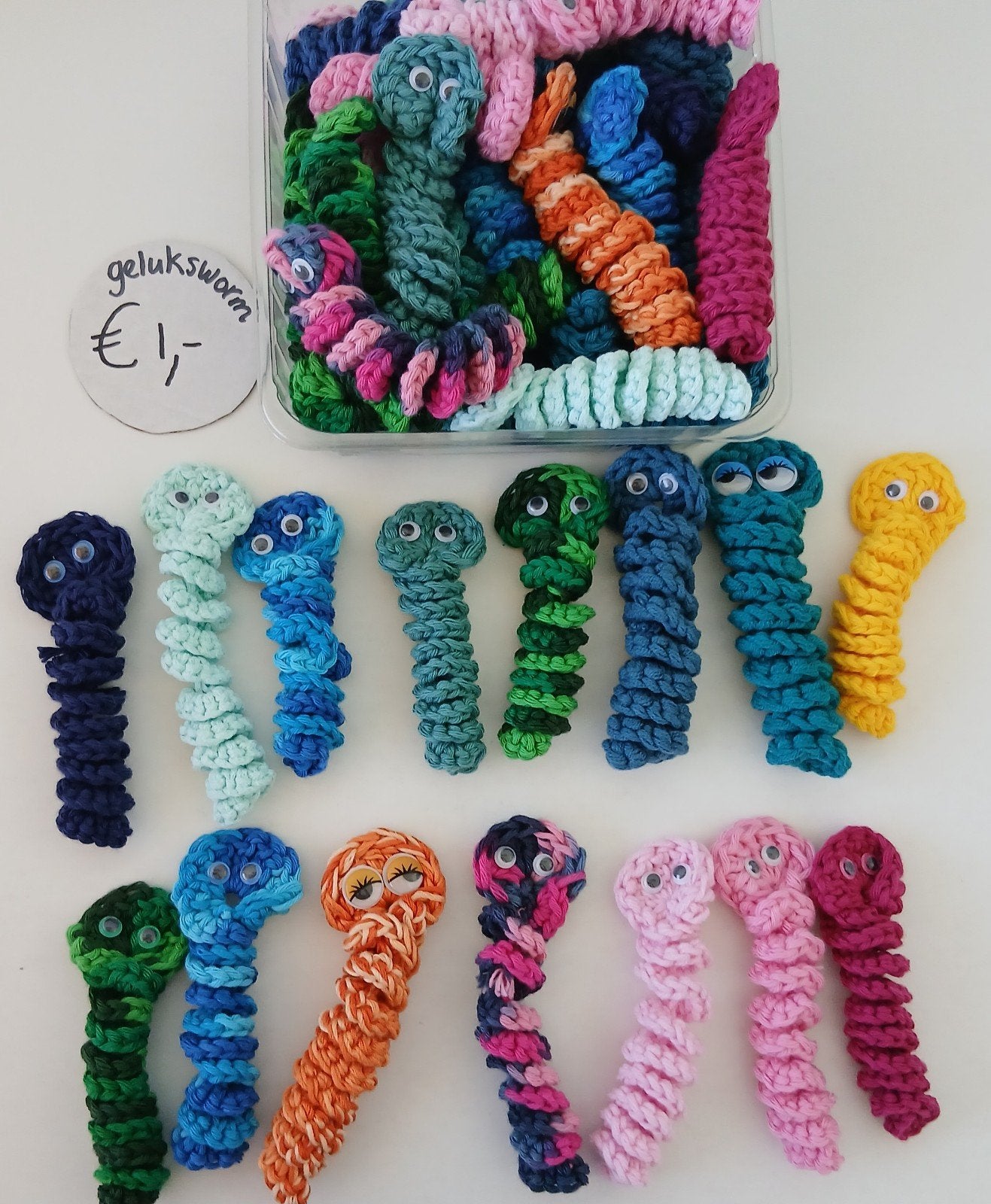 Gondas Creaties Geluksworm friemelen en onrust verdwijnt
Ha, Ophalen of Verzenden, Nieuw