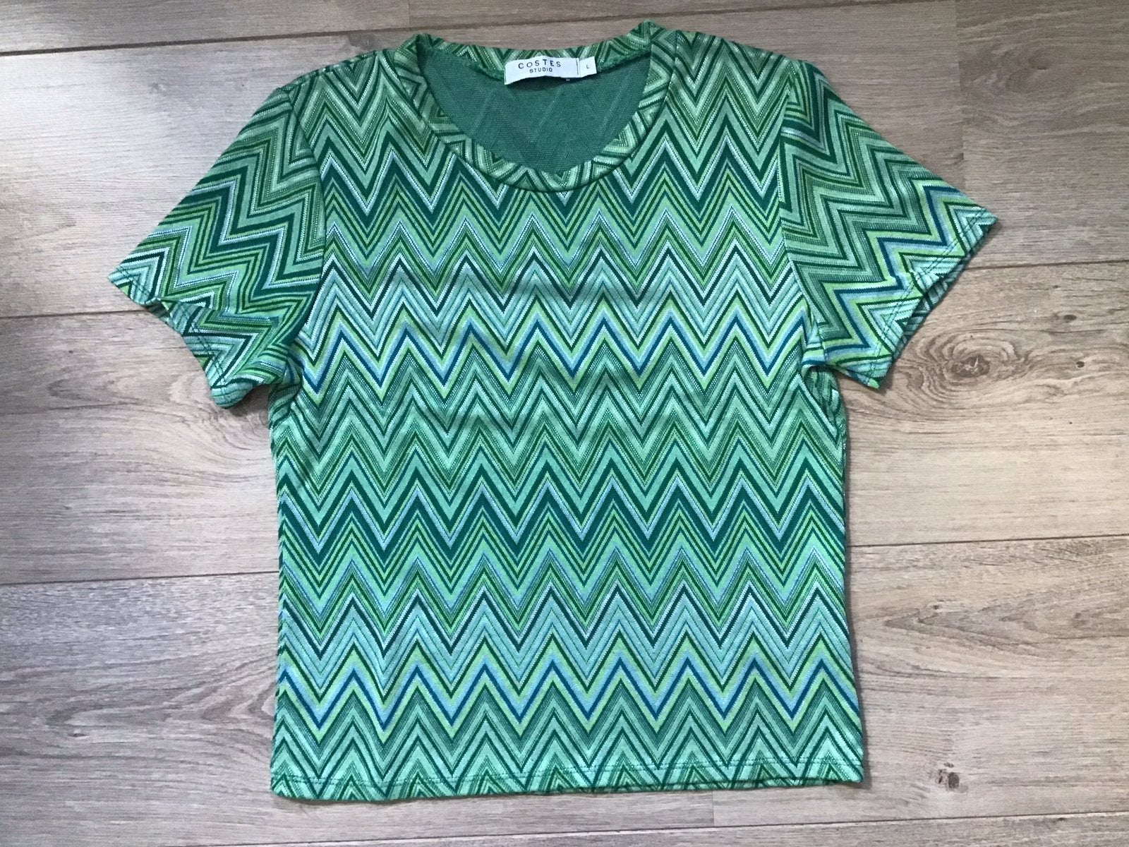 Costes Studio shirt maat M, groen/zilver, nieuw,, Maat 38/40 (M), Nieuw, Ophalen of Verzenden, Korte mouw