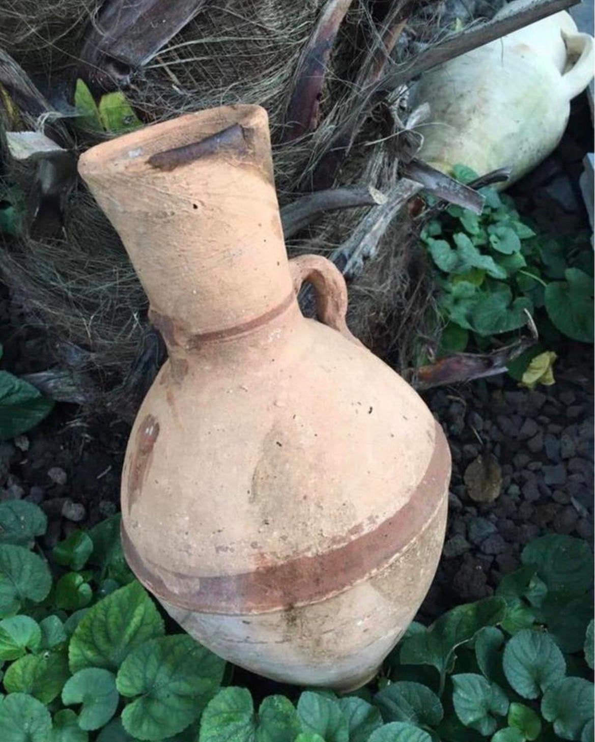 Prachtige Antieke Terracotta Kruik Uniek Ambachtswerk, Ophalen