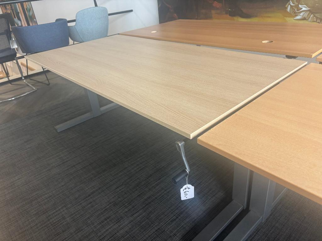 Outlet zit-zit bureau 160 x 80 cm, Ophalen, In hoogte verstelbaar, Gebruikt