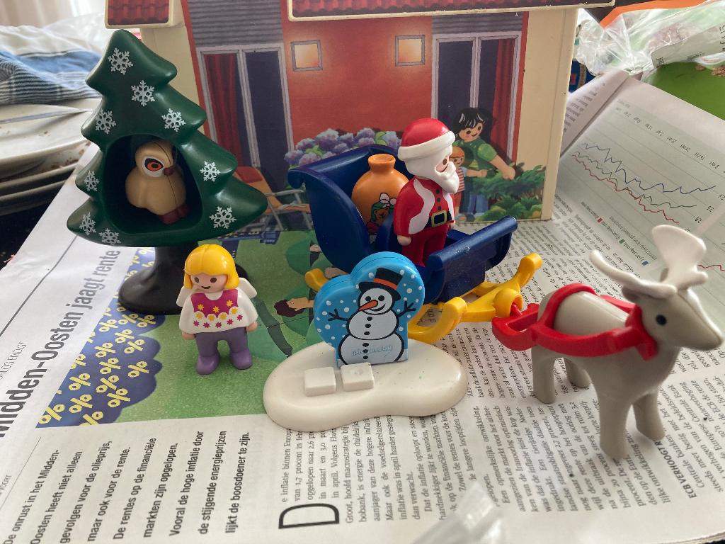 Playmobil 123 kerst Set kerstman, Kinderen en Baby's, Speelgoed | Playmobil, Ophalen of Verzenden, Gebruikt