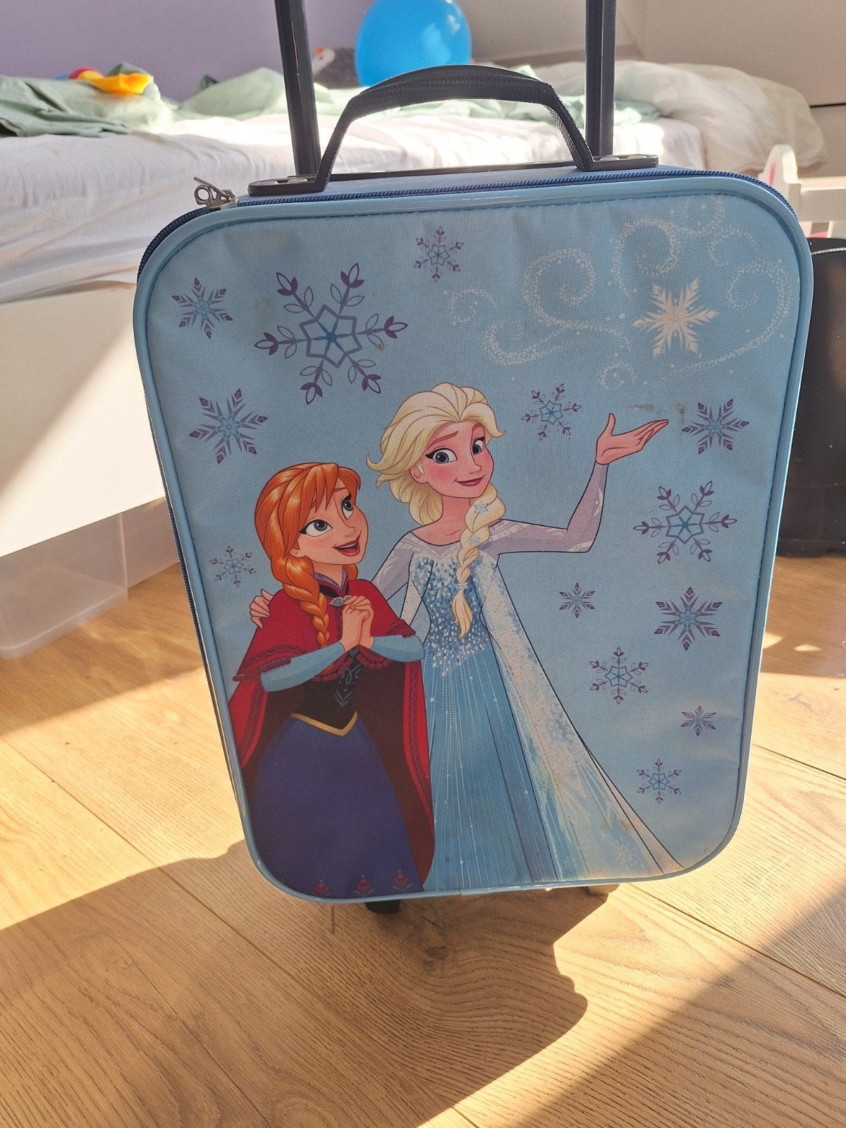 Frozen kinderkoffer met wieltjes - Elsa en Anna, Sieraden, Tassen en Uiterlijk, Ophalen, Gebruikt, Overige materialen, Uitschuifbare handgreep