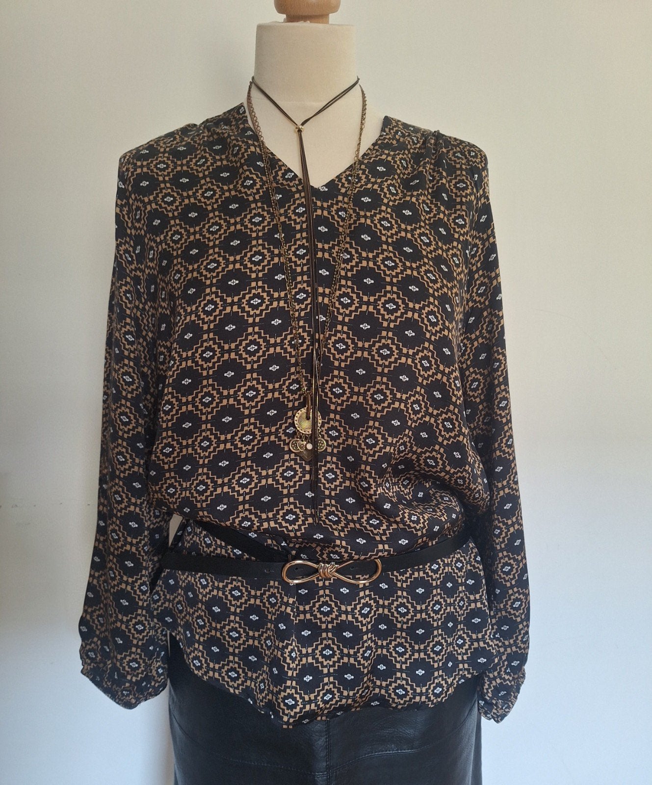 Leuke blouse van Studio Anneloes, Maat 38/40 (M), Studio Anneloes, Bruin, Verzenden