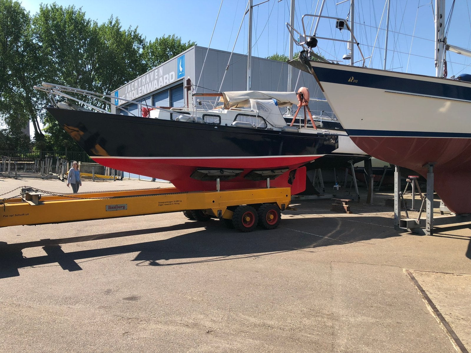 Motor zeilboot Sneekermeer 800 lengte 8 meter, Watersport en Boten, Ophalen, Overige merken, Gebruikt, Staal