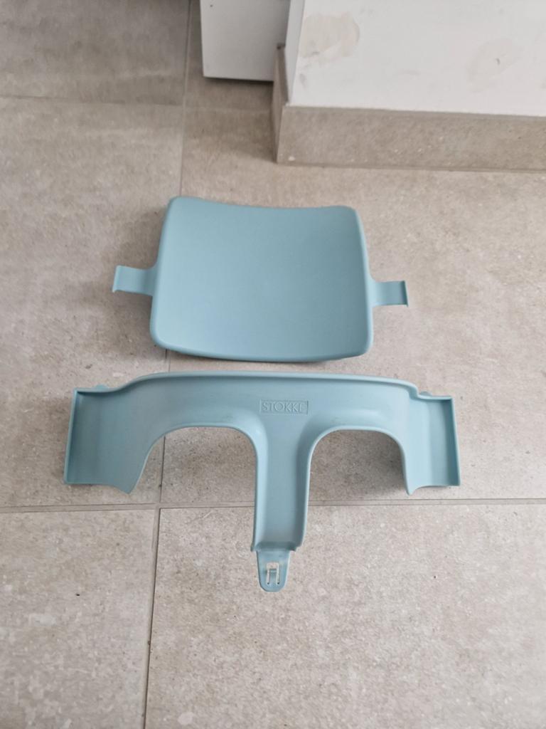 Stokke Tripp Trapp Babyset turquoise V3 Baby set blauw, Ophalen of Verzenden, Zo goed als nieuw, Meegroeistoel, Stoelverkleiner