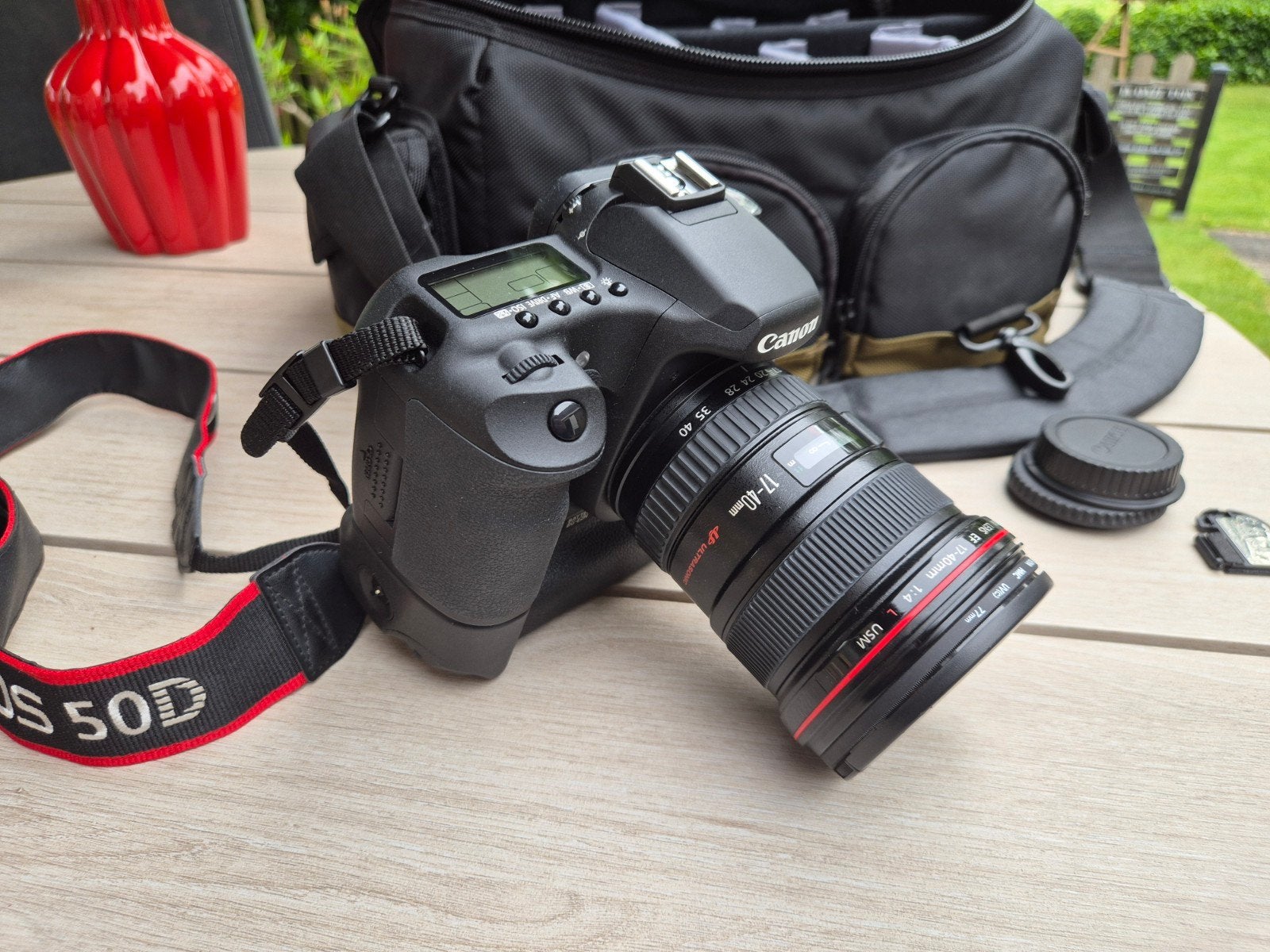 Canon EOS 50D en Canon Zoom EF 17-40 1:4 L usm en diverse., Ophalen, Gebruikt, Spiegelreflex, Canon