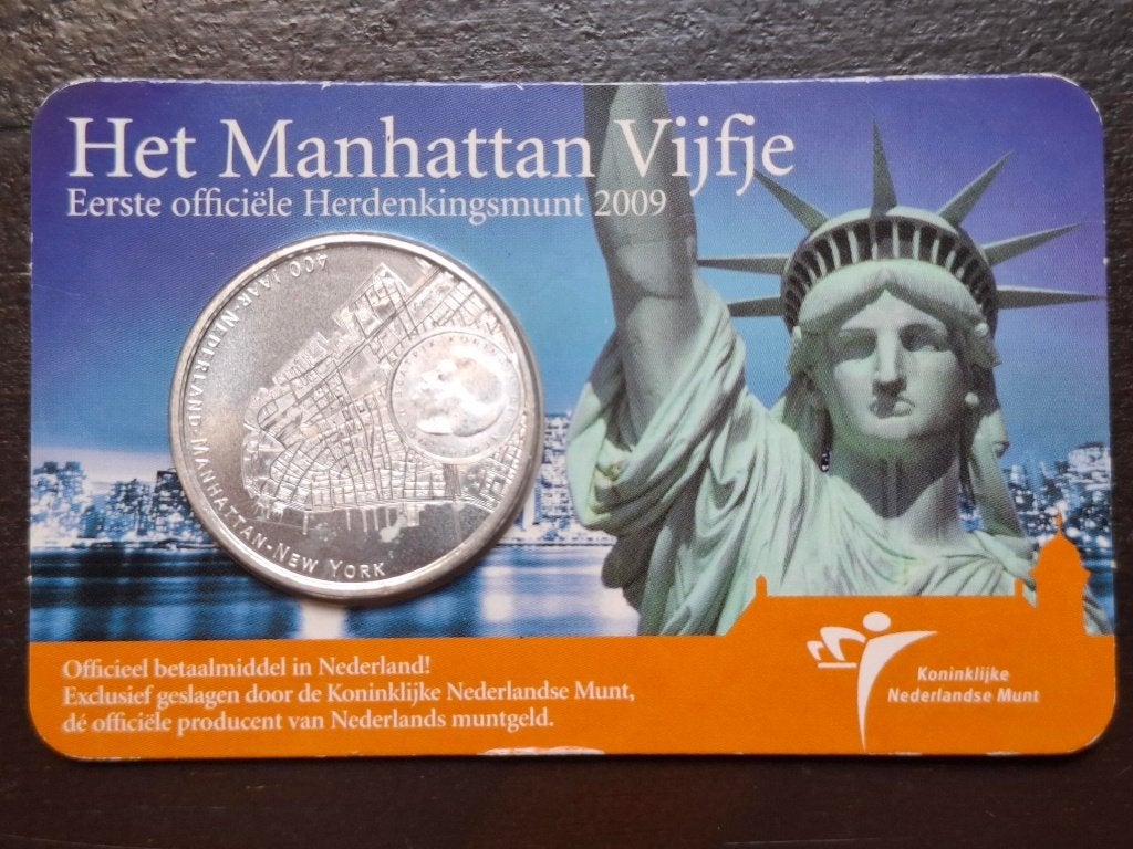 Manhattan vijfje, Ophalen of Verzenden, Koningin Beatrix, Euro's, Losse munt