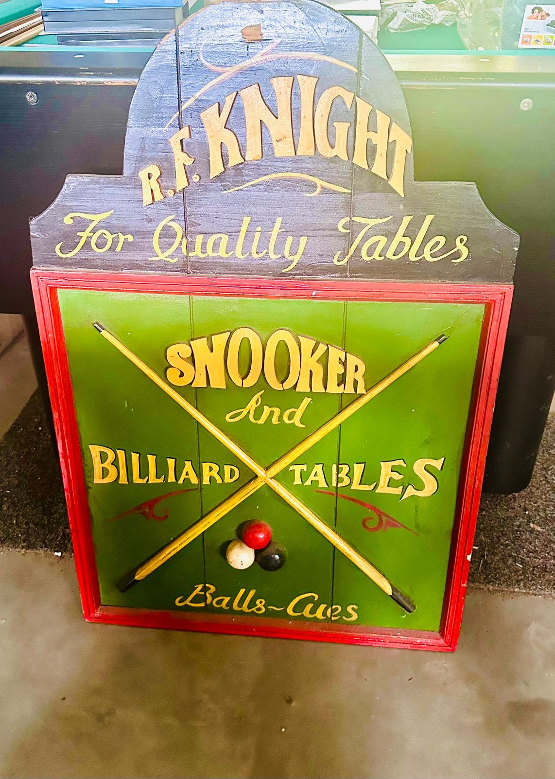 Vintage 1980 Billard tables bord, Antiek en Kunst, Antiek | Wandborden en Tegels, Ophalen