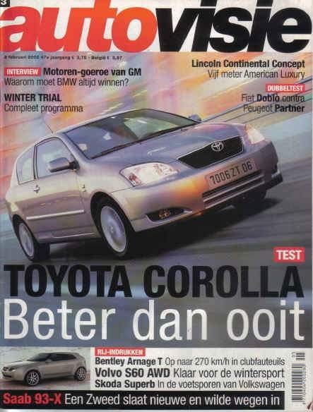 Autovisie 3 2002 : Bentley Arnage - Skoda Superb - Toyota, Ophalen of Verzenden, Gelezen, Algemeen