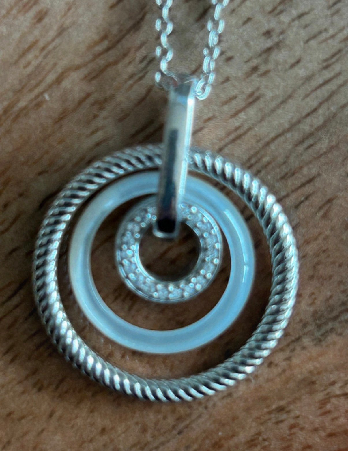 Ti Sento ketting met mooie hanger, Verzenden, Zo goed als nieuw, Zilver