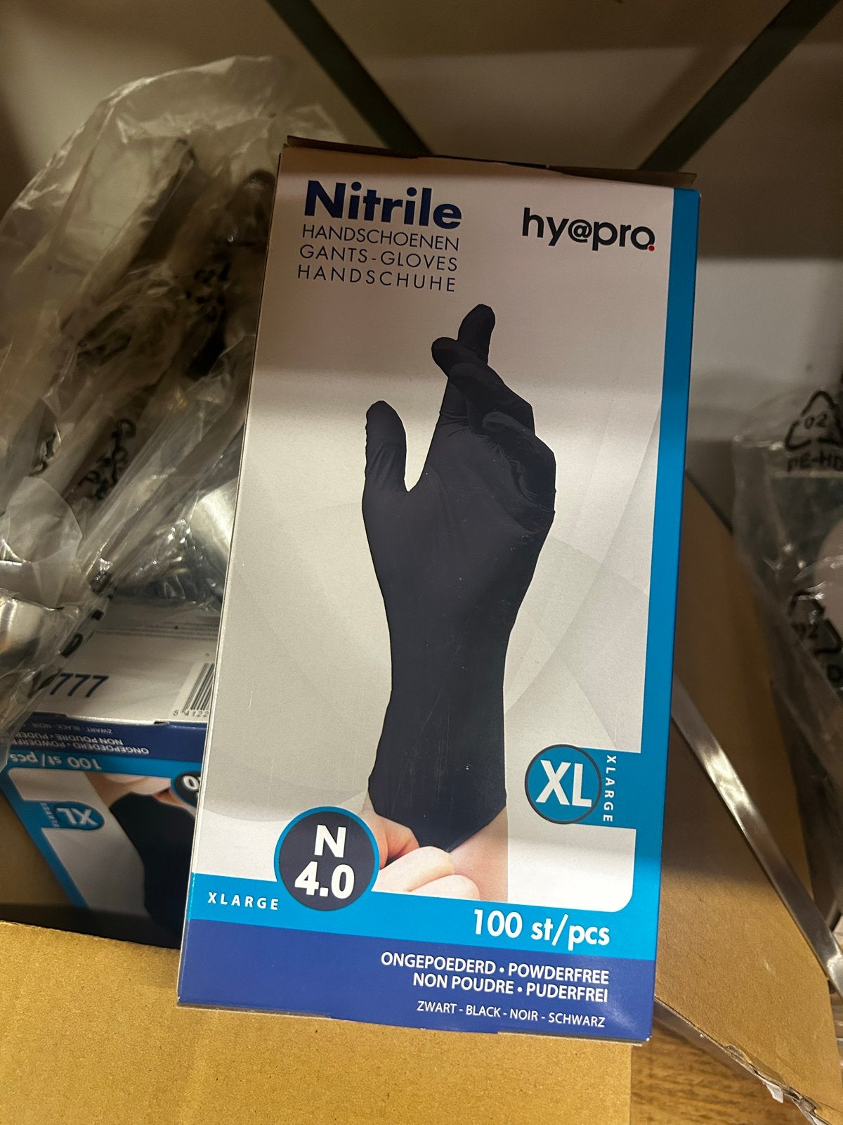 Hy@pro Nitril Handschoenen XL(6x) & L(12x) Zwart - 100 stuks, Ophalen of Verzenden, Nieuw