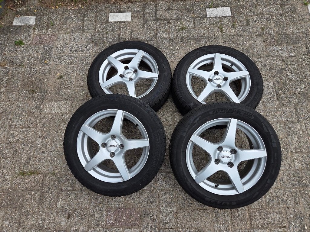 Set 4 velgen incl. banden 185/60 R15, Auto-onderdelen, Ophalen, Gebruikt, 15 inch, Banden en Velgen
