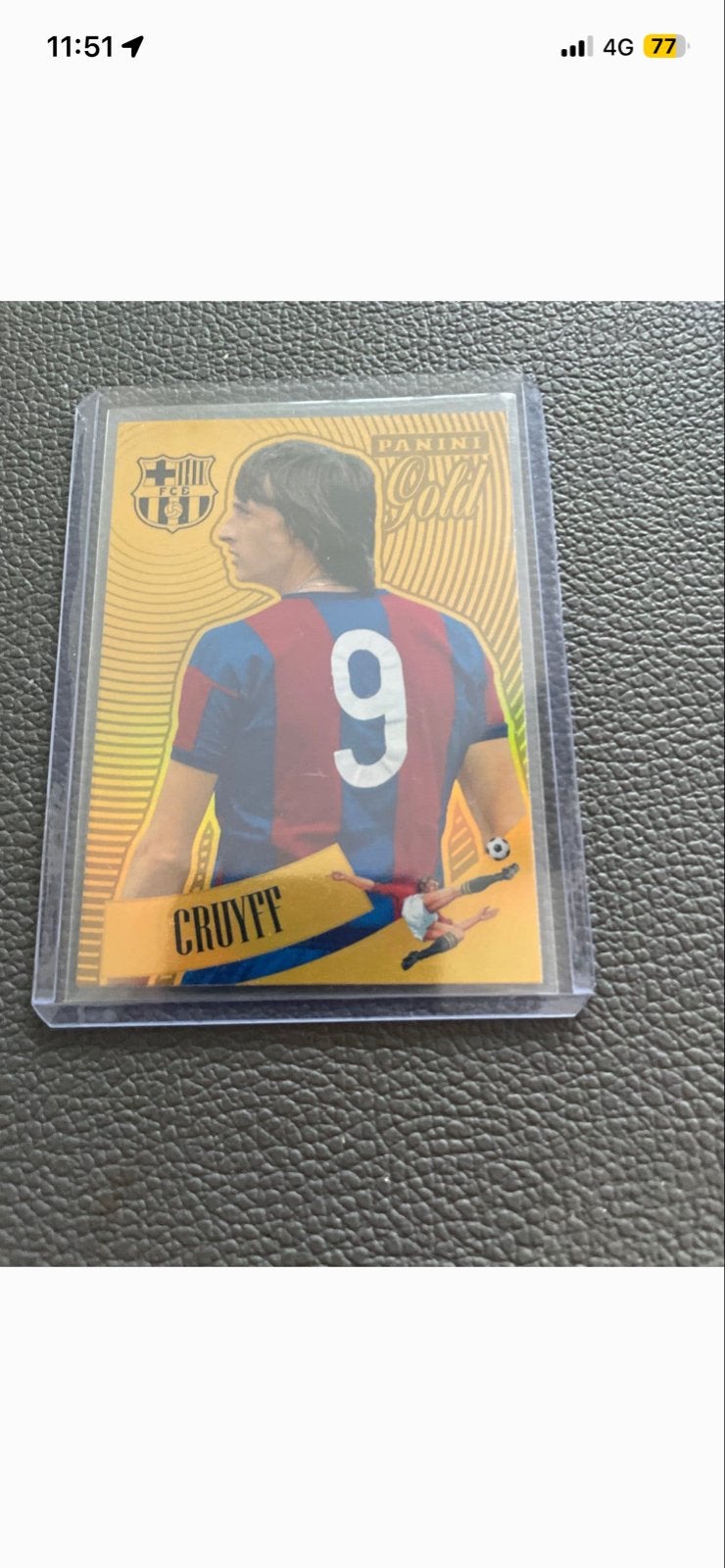 Panini Gold Johan Cruyff Voetbal Spelerskaart, Verzamelen, Ophalen of Verzenden, Zo goed als nieuw, Buitenlandse clubs, Spelerskaart