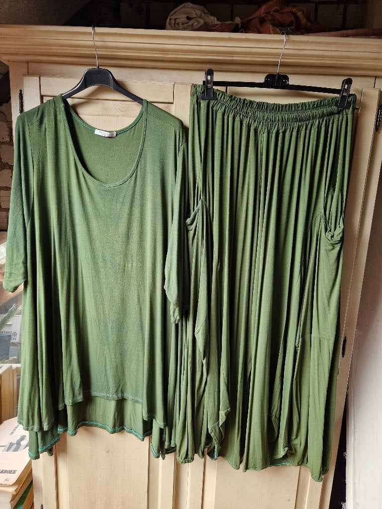 tuniek en broek, Moonshine, maat 3 (54,56,58), Kleding | Dames, Grote Maten, Verzenden, Blouse of Tuniek, Zo goed als nieuw, Moonshine