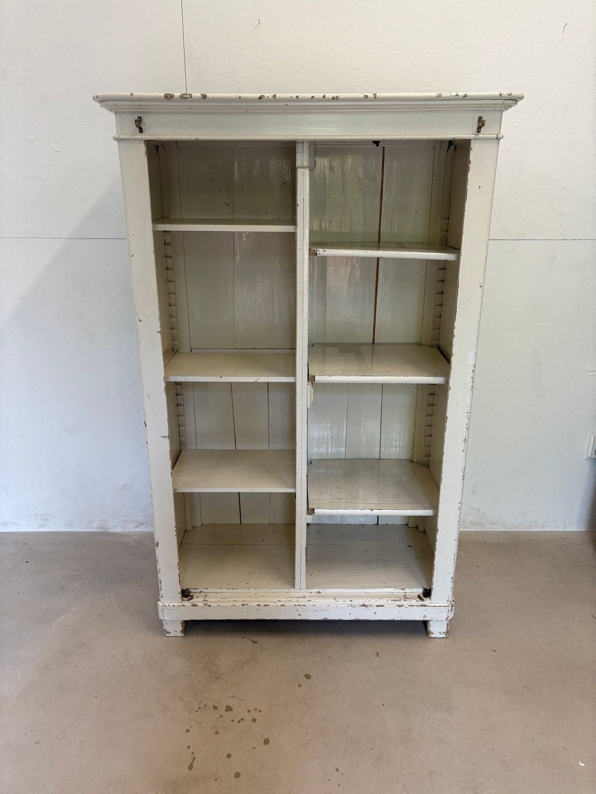 Vintage houten boekenkast met planken - Wit, Ophalen