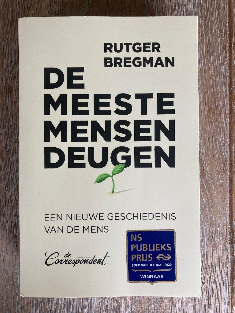 De meeste mensen deugen - Rutger Bregman, Ophalen of Verzenden, Zo goed als nieuw, Rutger Bregman
