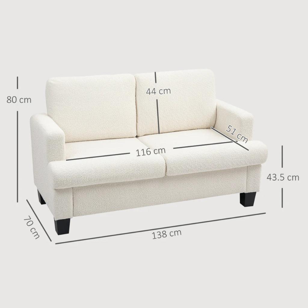 Actie! HOMCOM 2-zits bank chenille stof – nu €170, Wendenstraße 309, 20537 Hamburg, Duitsland, 150 tot 200 cm, MH Handel GmbH