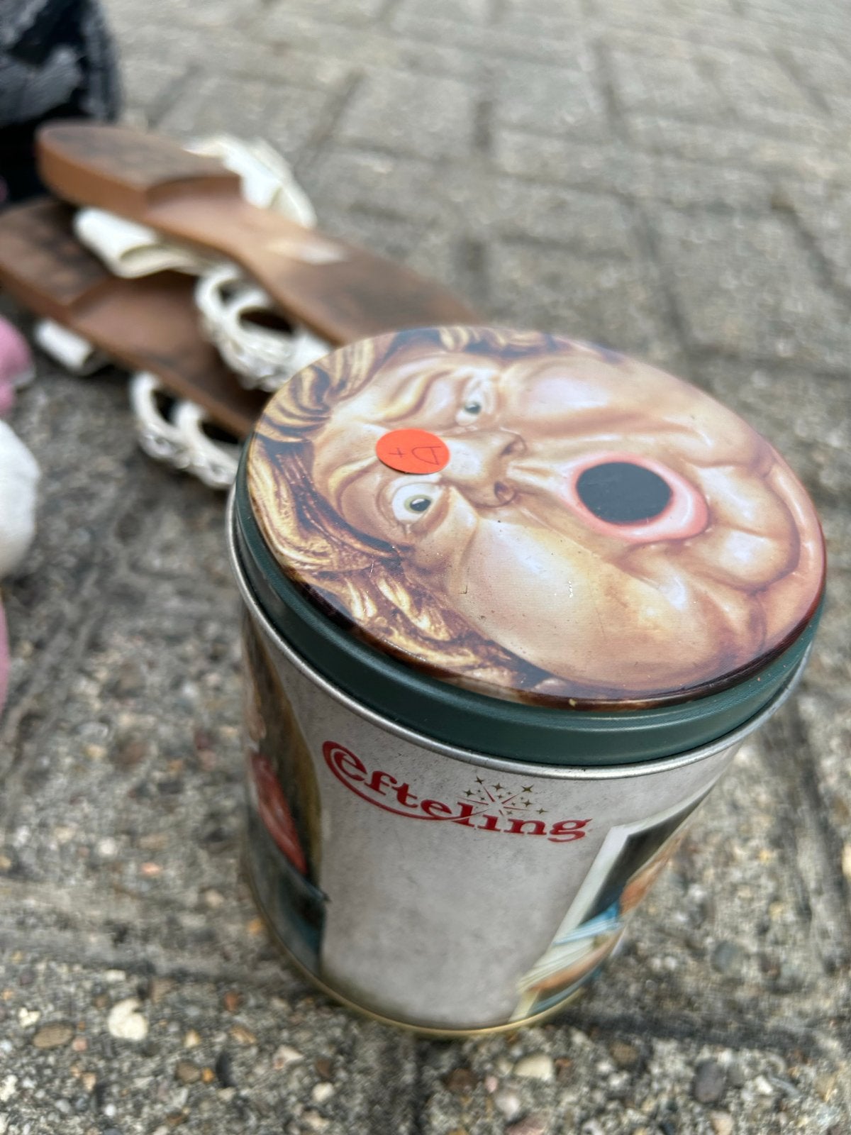 Efteling blikje met Holle Bolle Gijs deksel, Ophalen of Verzenden, Zo goed als nieuw, Gebruiksvoorwerp