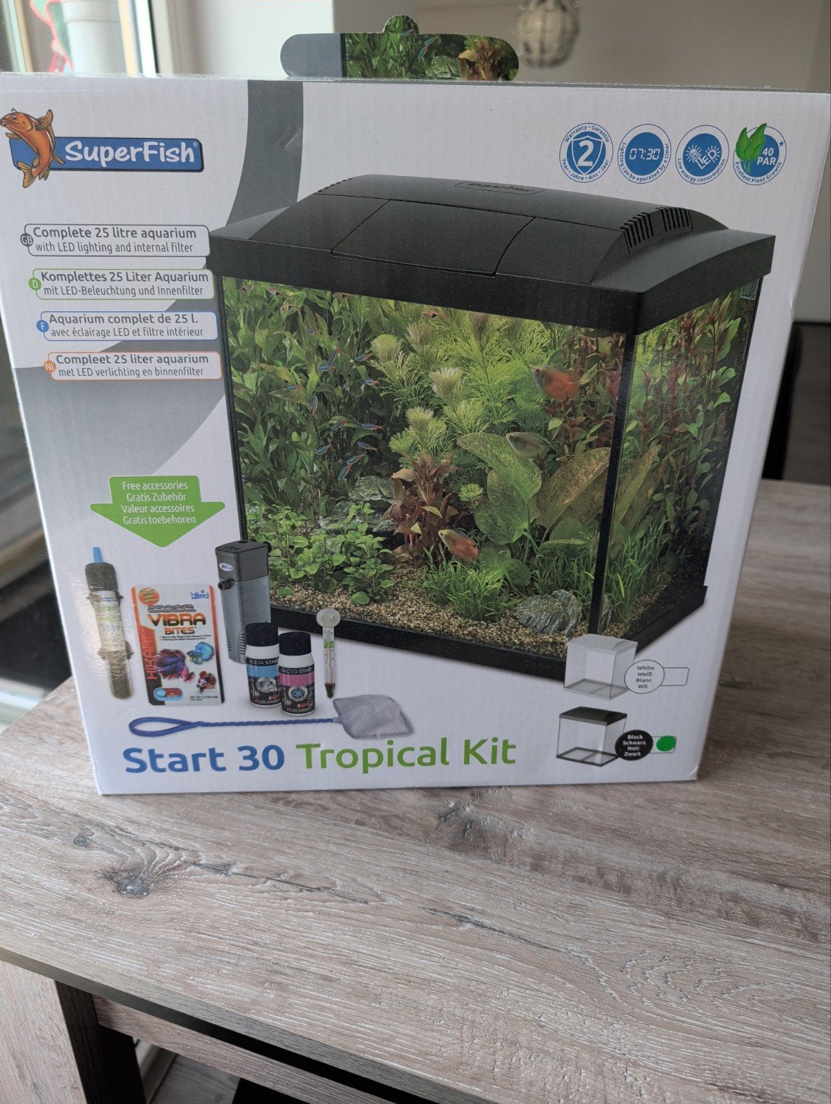 Aquarium 30 liter, Ophalen, Leeg aquarium
